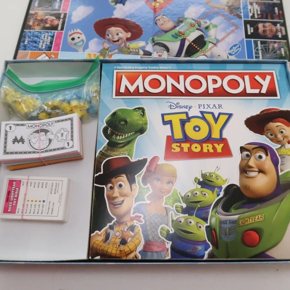 Hasbro Monopoly Disney Pixar Toy Story Hasbro Woody Buzz Lightyear Complete